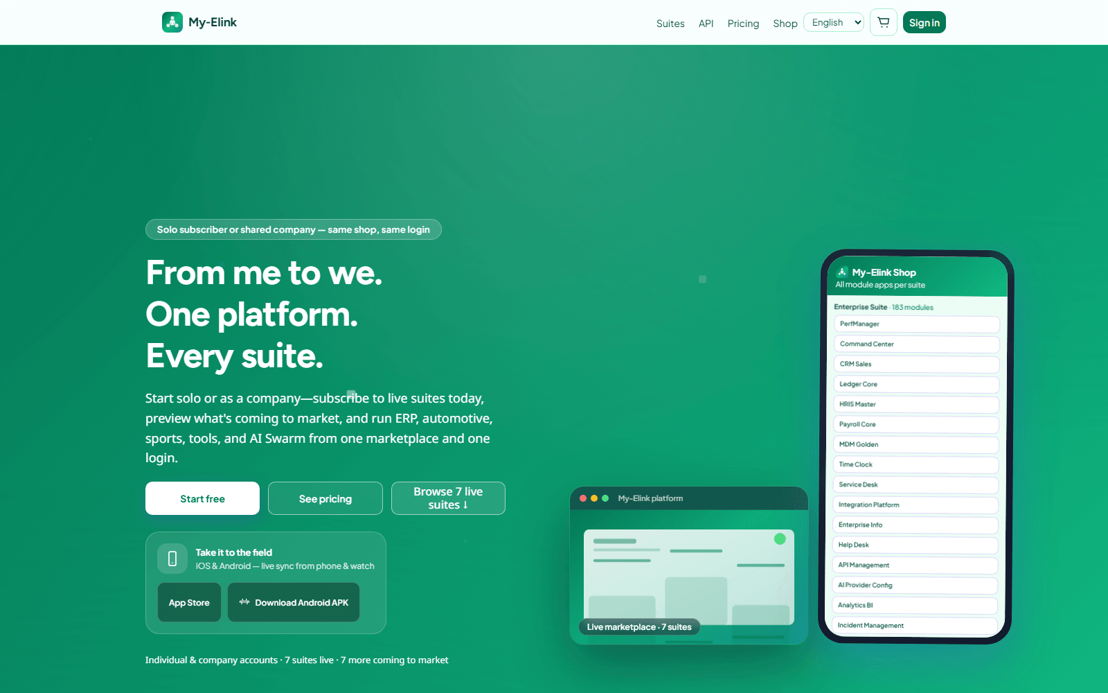 My-Elink public site hero